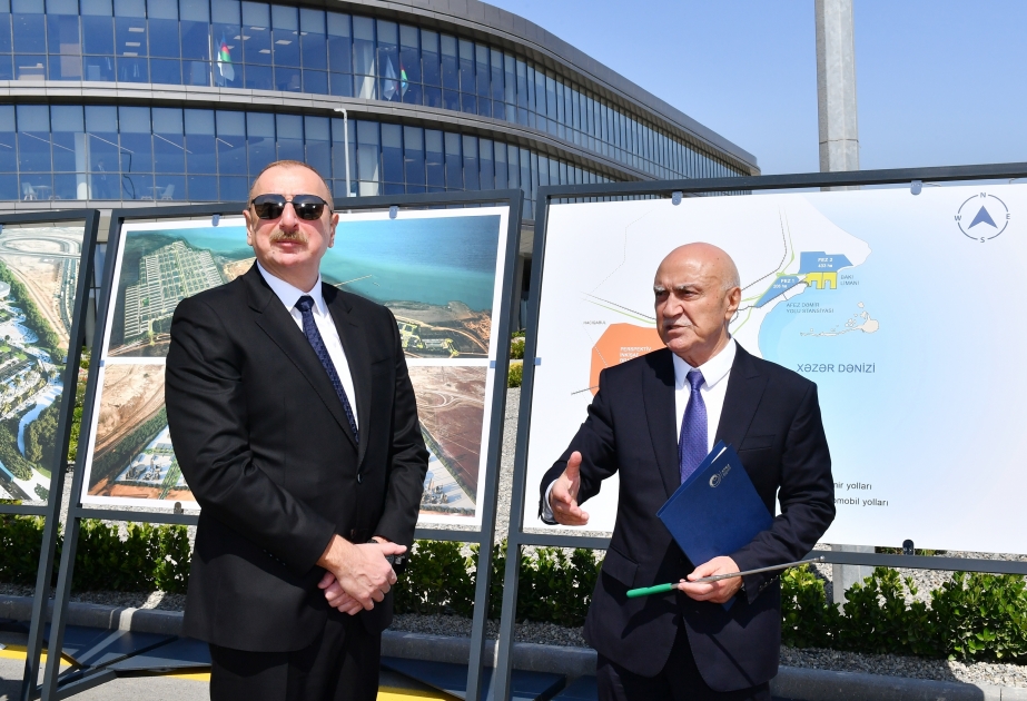 President Ilham Aliyev attended opening ceremony of first stage of Alat Free Economic Zone VIDEO