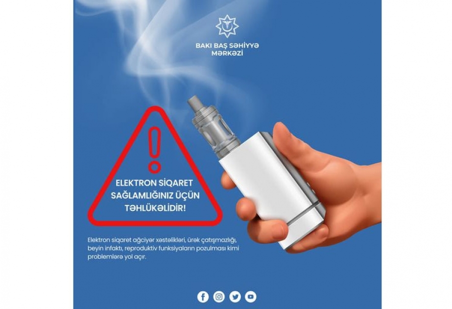 Mütəxəssis: Elektron siqaretlər insan sağlamlığına mənfi təsir göstərir