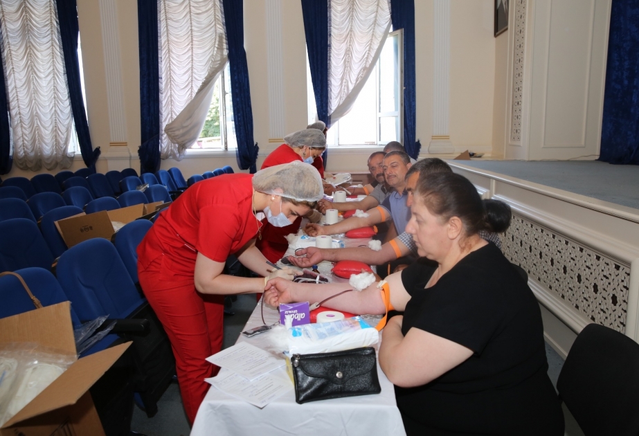 Xaçmazda keçirilən humanitar aksiyada 80 nəfər donor qan verib