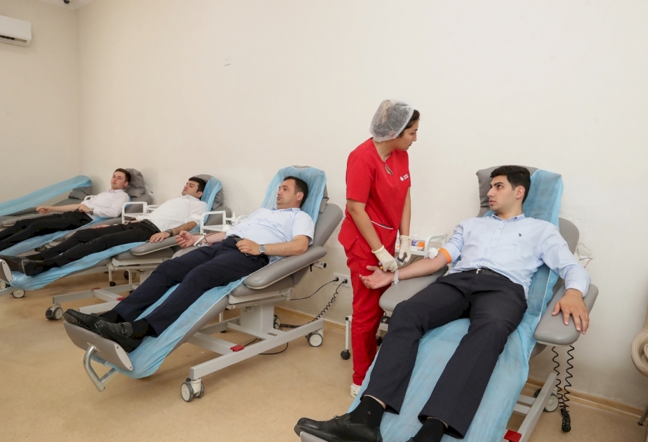Əmək və Əhalinin Sosial Müdafiəsi Nazirliyinin əməkdaşları tərəfindən qanvermə aksiyası təşkil olunub