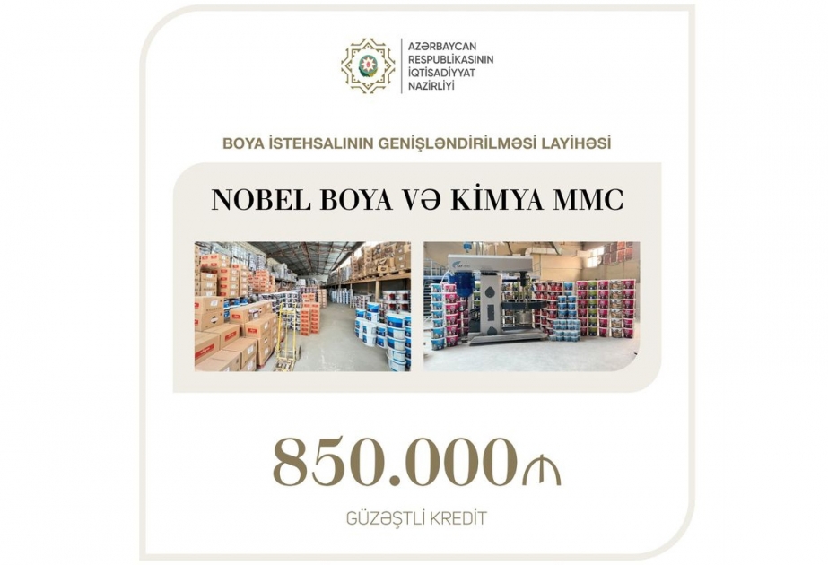 Boya istehsalının genişləndirilməsi üçün kredit ayrılıb