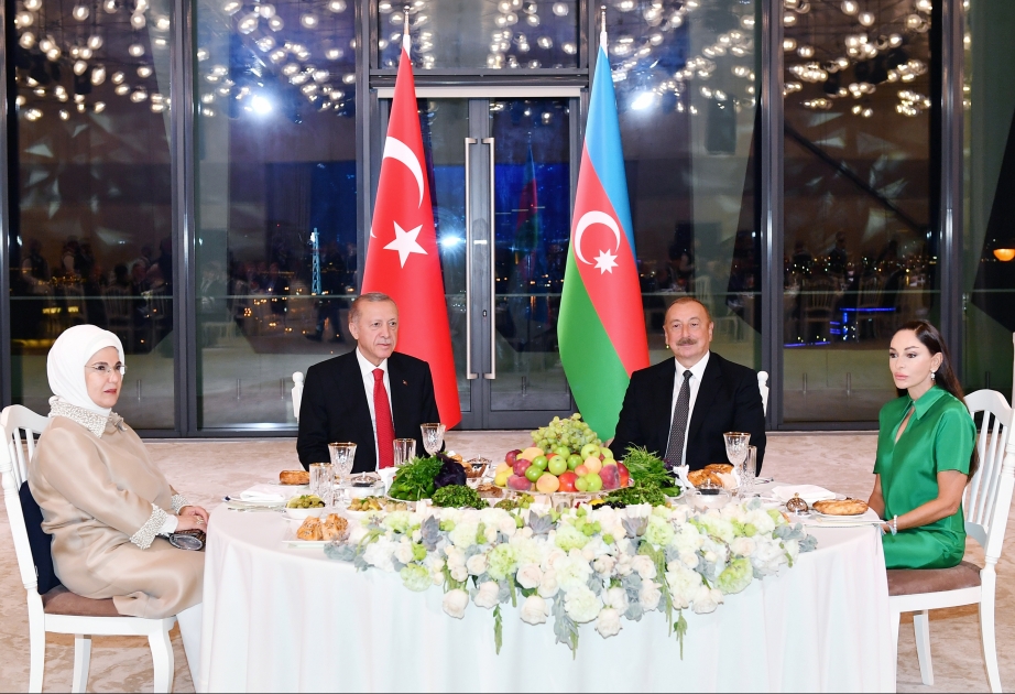 Baku hosted state reception in honor of Turkish President Recep Tayyip Erdogan and First Lady Emine Erdogan VIDEO