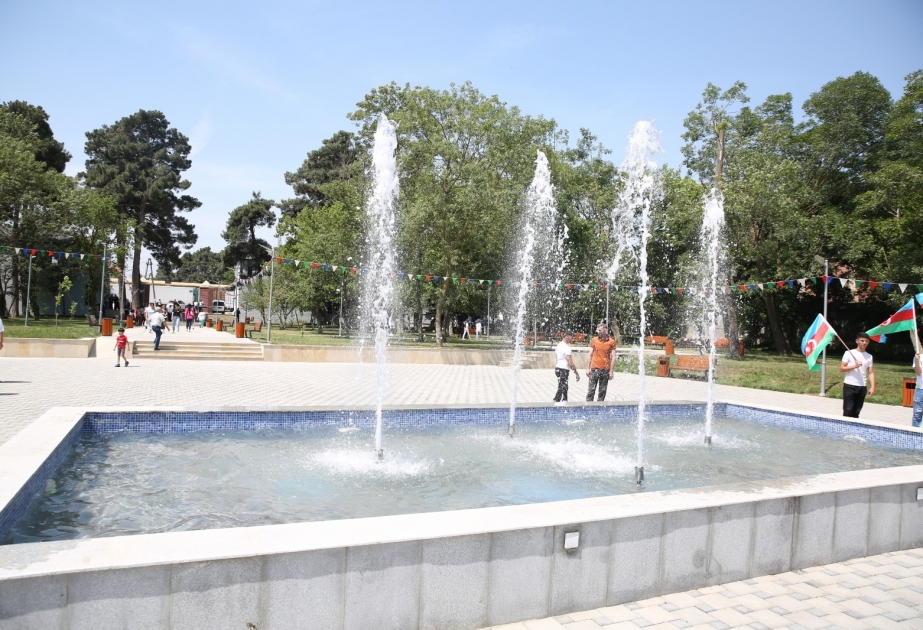 Xudat şəhərində Nizami Gəncəvinin adını daşıyan park istifadəyə verilib