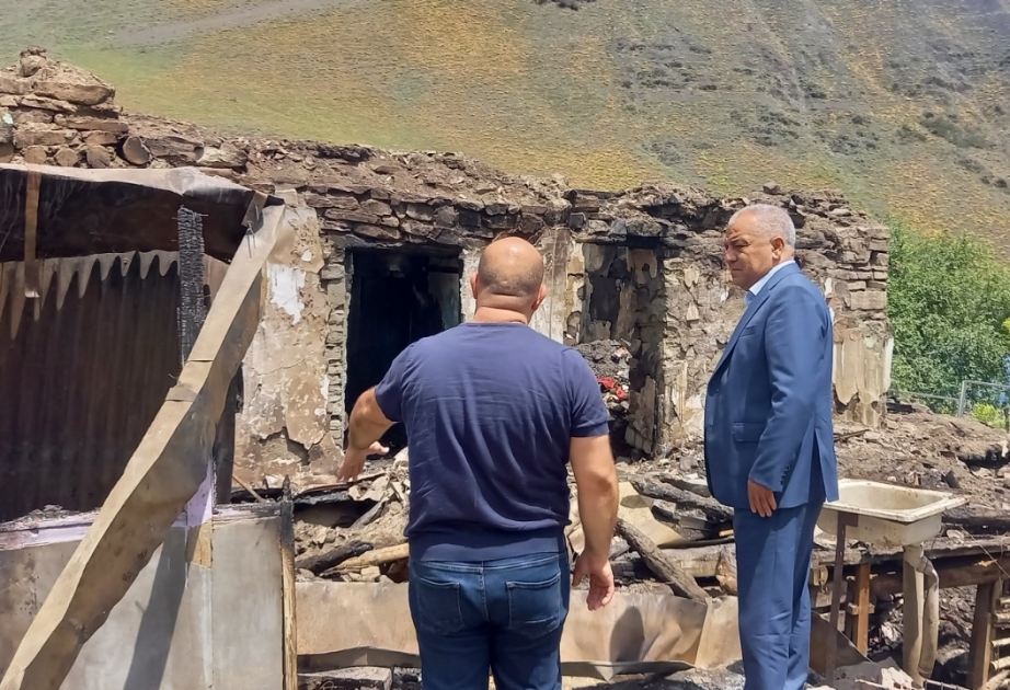 Yanğından zərər çəkən şəhid ailəsinə evlərinin bərpası üçün kömək olunacaq