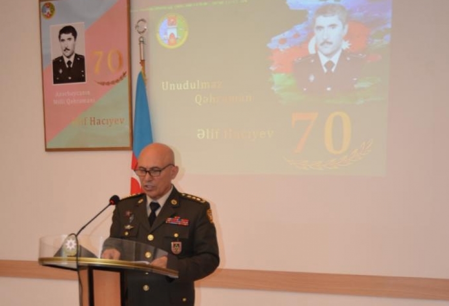 Polkovnik: Əlif Hacıyevin ömür yolu vətəninə xidmət etməklə keçən əsl qəhrəmanlıq nümunəsidir