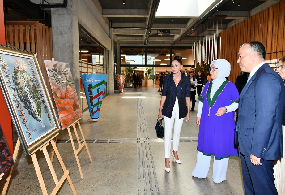 First ladies of Azerbaijan and Türkiye visited DOST Center for Inclusive Development and Creativity in Baku VIDEO