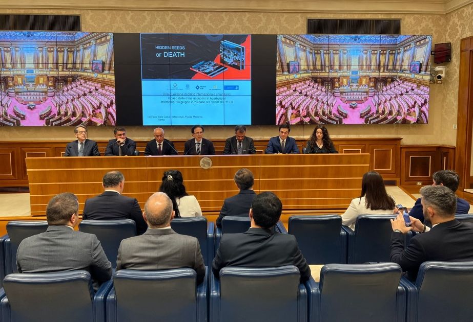 İtaliya Senatında Azərbaycanın işğaldan azad edilmiş ərazilərindəki mina probleminə dair konfrans keçirilib VİDEO