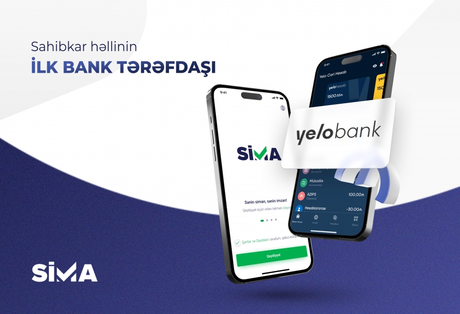 Sahibkarlar “Yelo” mobil tətbiqində maliyyə əməliyyatlarını SİMA ilə həyata keçirəcəklər