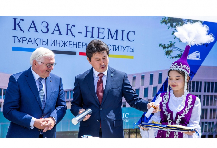 Kasachstan: Bundespräsident Steinmeier legt Grundstein für Neubau eines Hochschulinstituts