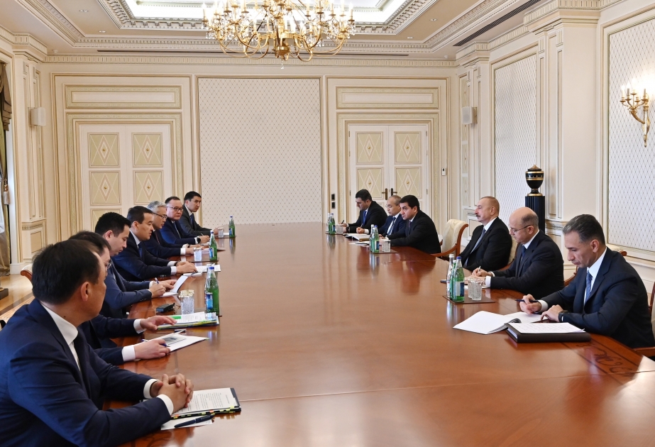阿塞拜疆总统伊利哈姆·阿利耶夫接见哈萨克斯坦总理