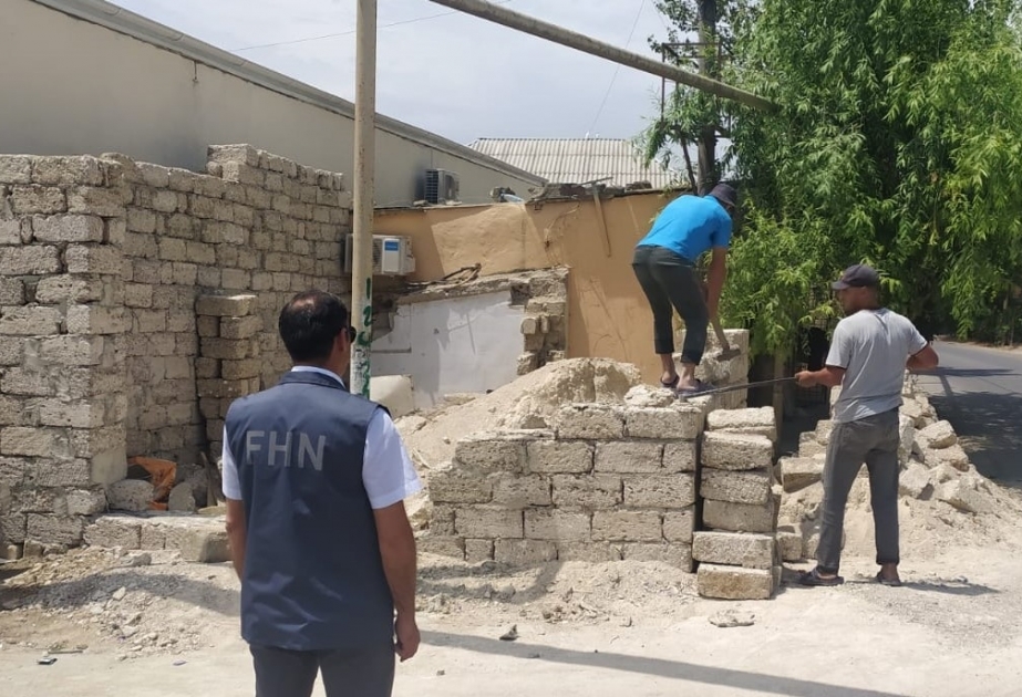 Xəzər rayonunda aparılan qanunsuz tikintilərin qarşısı alınıb