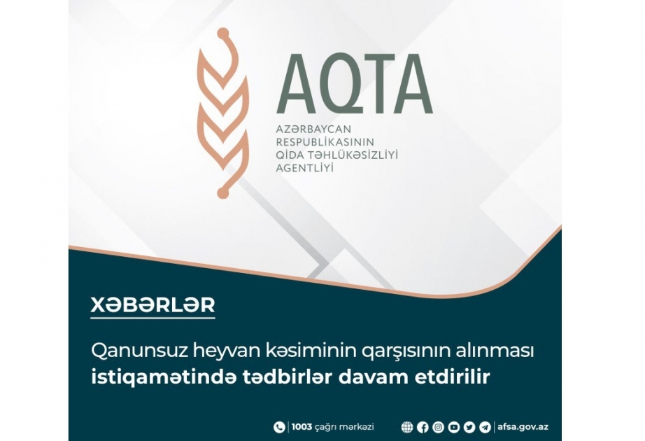 On altı heyvan kəsimi və ət satışı məntəqəsi ilə əlaqədar tədbir görülüb