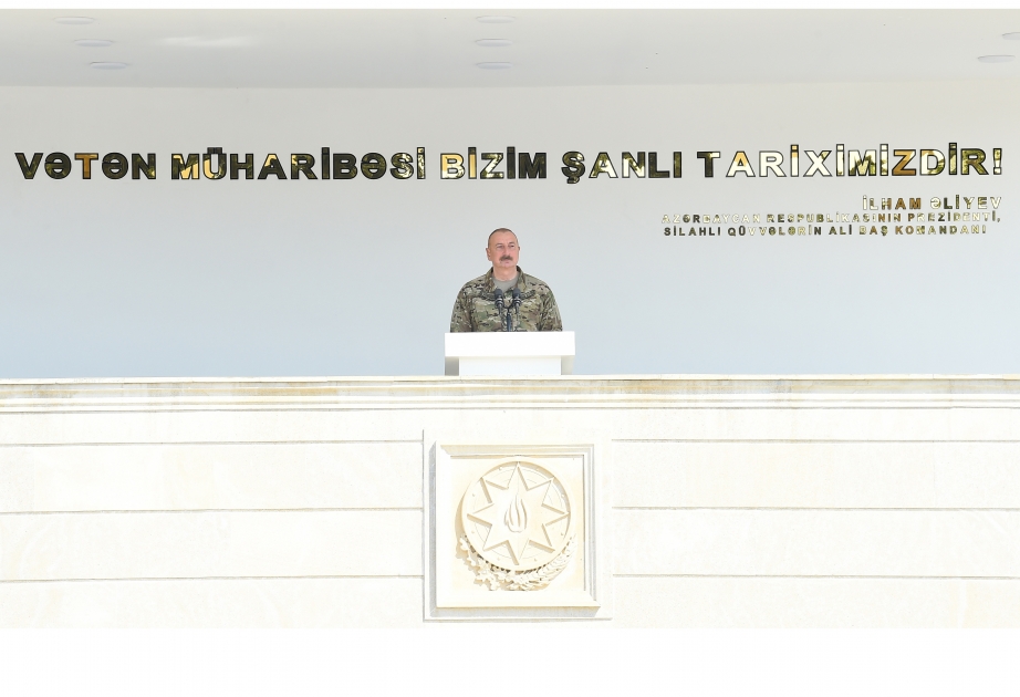Presidente de Azerbaiyán: "Hemos frustrado los planes insidiosos de Armenia y sus patrocinadores extranjeros"