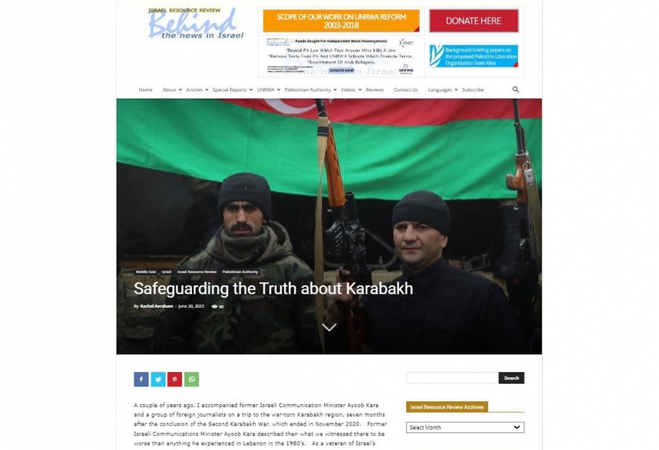 İsrail mətbuatı ABŞ Konqresində Qarabağla bağlı keçirilmiş dinləmələri qınayıb