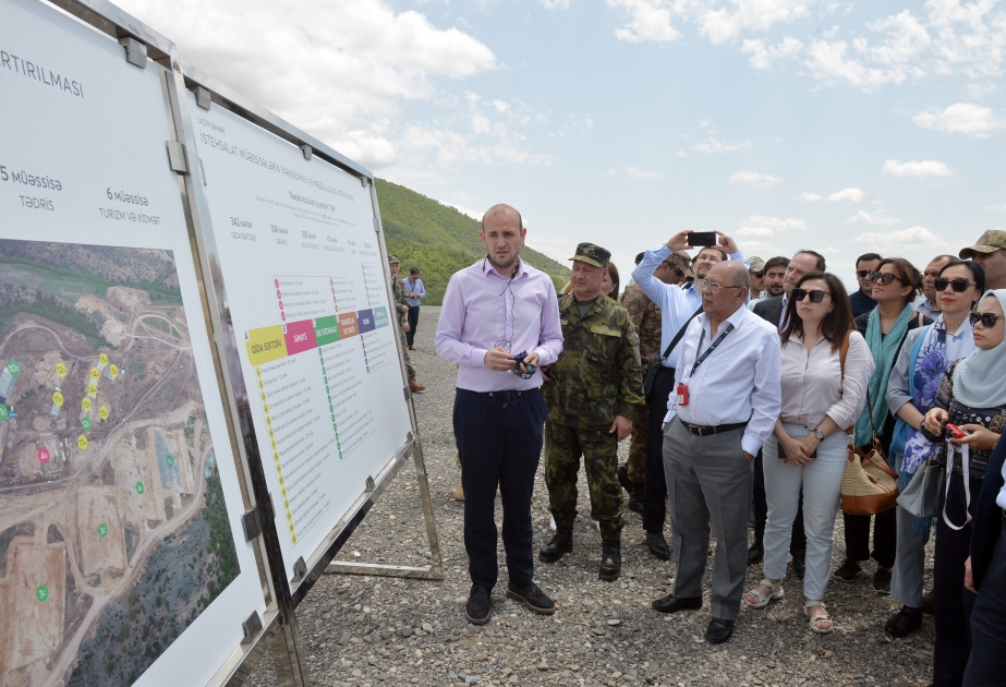 Representantes del cuerpo diplomático se familiarizan con el Parque Agroindustrial en construcción en el distrito azerbaiyano de Lachin