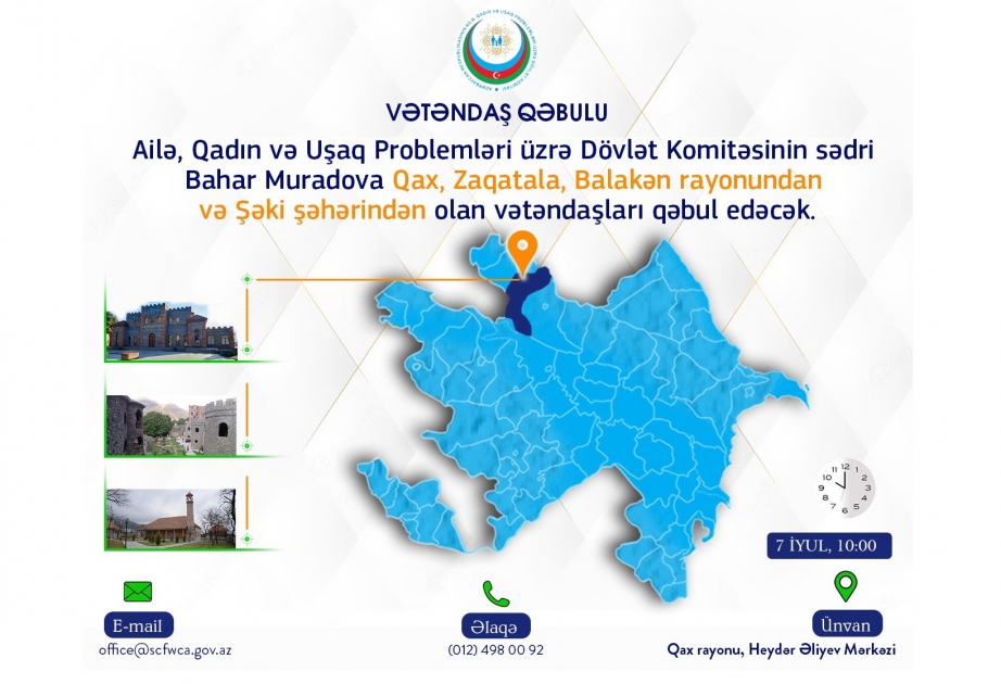 Komitə sədri Qaxda vətəndaşlarla görüşəcək