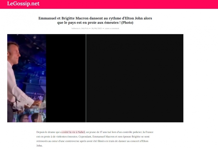 На фоне протестов во Франции развлечение Президента Макрона на концерте вызвало большое возмущение в стране