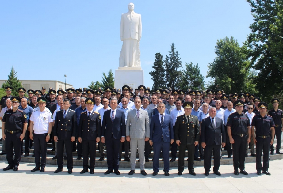 Biləsuvarda polis işçilərinin peşə bayramı günü qeyd olunub