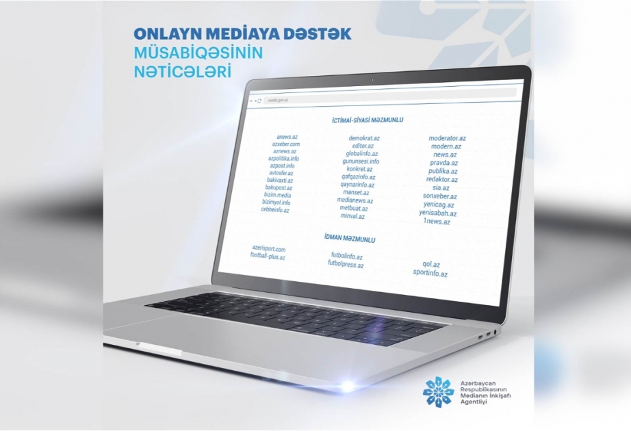 Onlayn və çap mediası subyektlərinə dəstək layihəsi çərçivəsində keçirilən müsabiqələrin nəticələri açıqlanıb