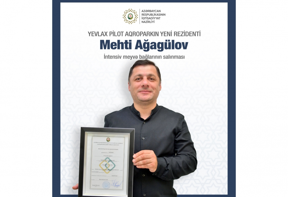 Dörd fərdi sahibkar Yevlax Pilot Aqroparkın rezidenti olub