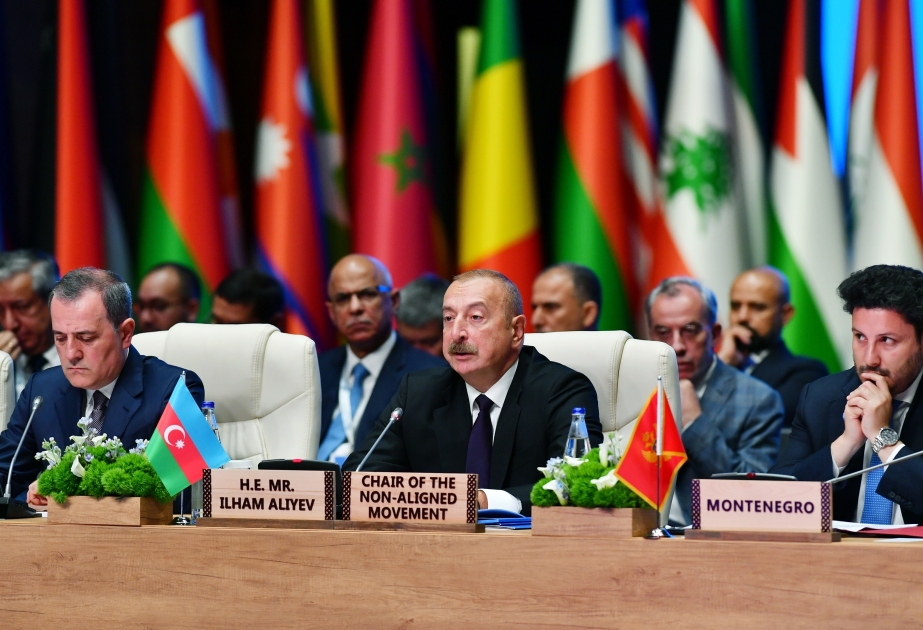 الرئيس علييف يتحدث عن أولويات البلد خلال رئاسته على حركة عدم الانحياز