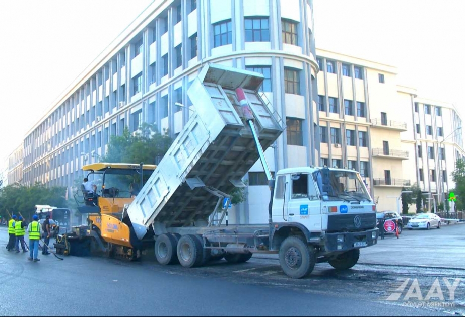 Nəsimi rayonunda Dilarə Əliyeva küçəsinin bir hissəsi təmir edilib