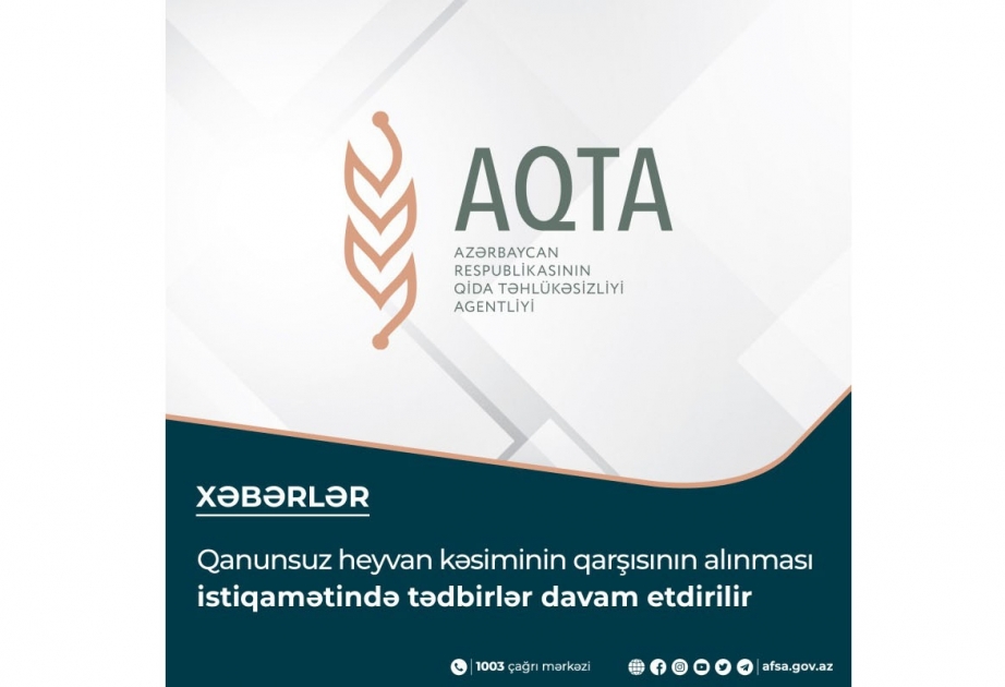 On səkkiz heyvan kəsimi və ət satışı məntəqəsi ilə əlaqədar tədbir görülüb