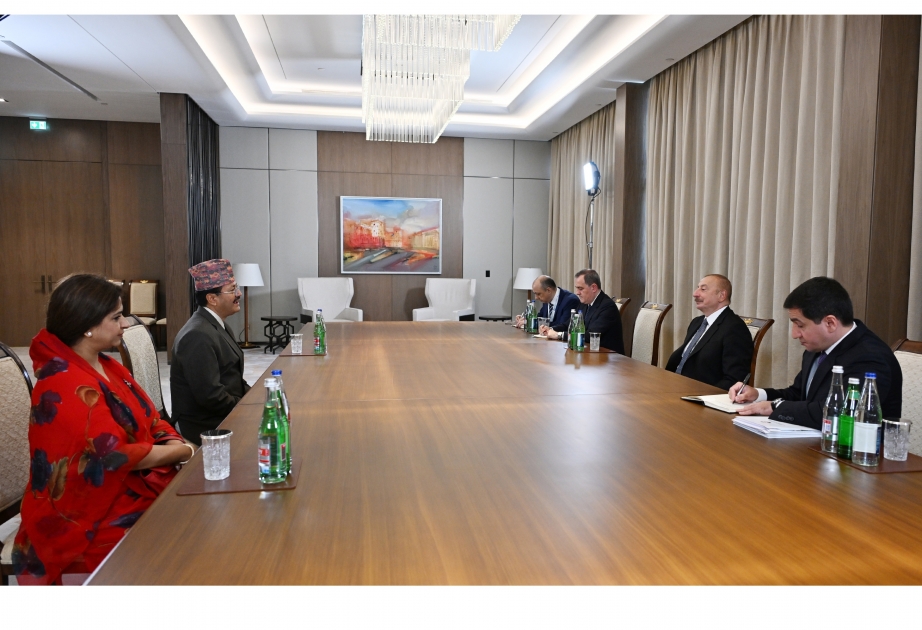 El Jefe de Estado de Azerbaiyán recibió al Ministro de Asuntos Exteriores de Nepal