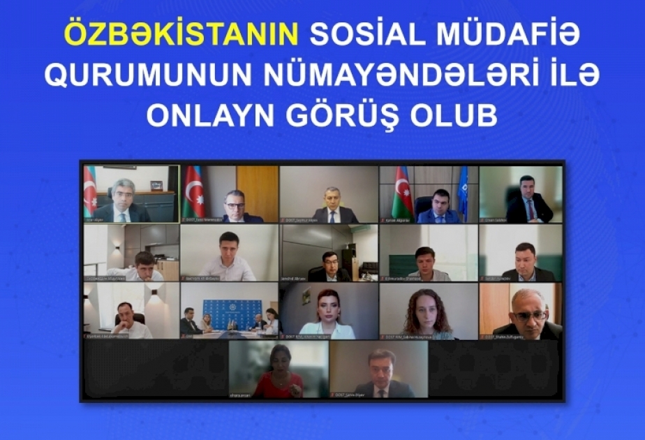 Özbəkistanın sosial müdafiə qurumunun nümayəndələri ilə onlayn görüş olub