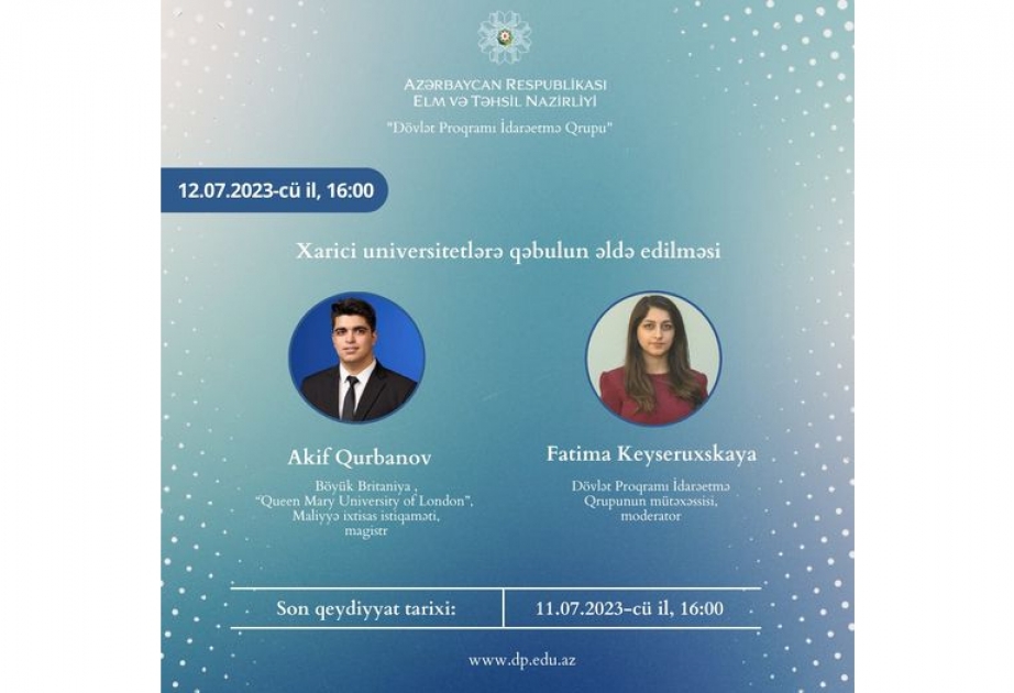 Xarici universitetlərə qəbulla bağlı vebinar keçiriləcək
