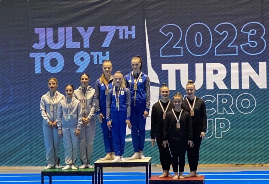 Akrobatika gimnastlarımız İtaliyada iki medal qazanıblar