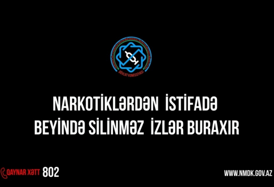 “Narkotiklərdən istifadə beyində silinməz izlər buraxır” adlı yeni sosial çarx hazırlanıb VİDEO