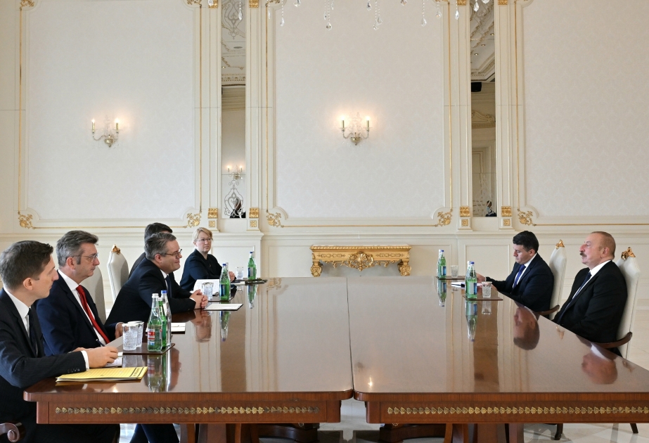 El Jefe de Estado de Azerbaiyán recibe al Ministro de Estado del Ministerio de Relaciones Exteriores de Alemania