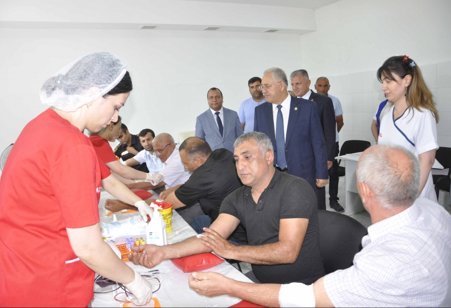 Ağdamda qanvermə aksiyası keçirilib