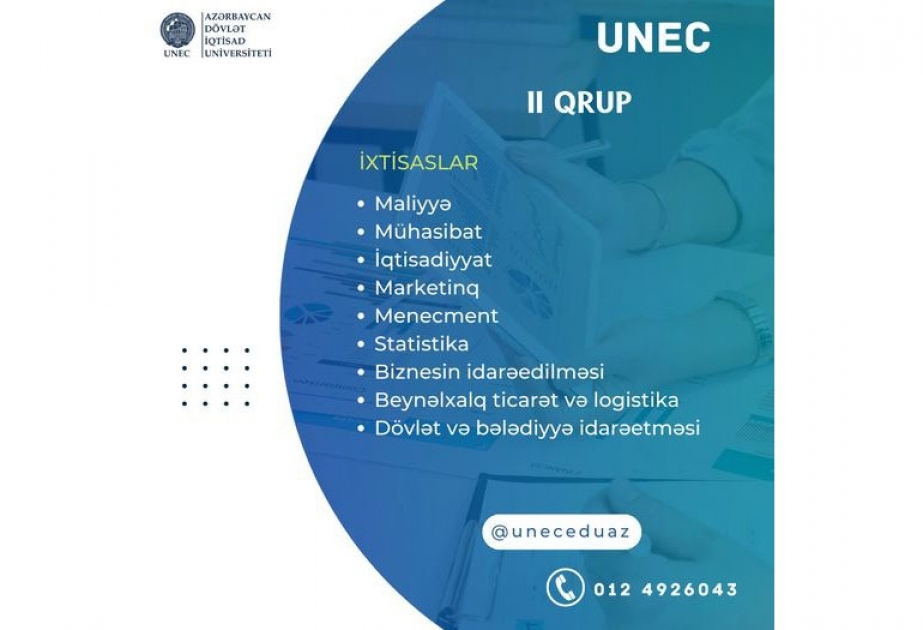 UNEC-də ll qrup üzrə abituriyent qəbulu aparılır