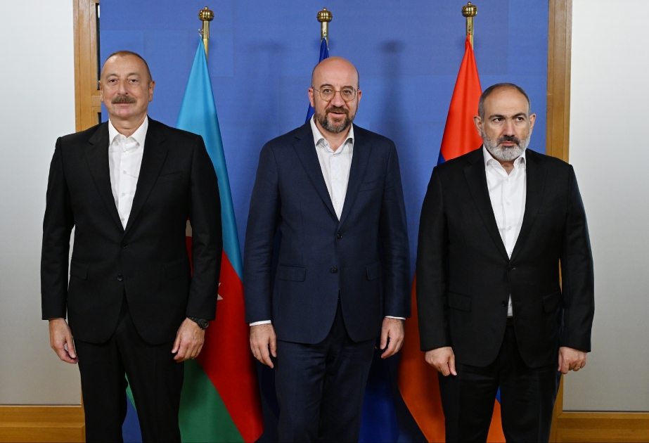 Réunion trilatérale entre le président Ilham Aliyev, le président du Conseil européen et le premier ministre arménien à Bruxelles  MIS A JOUR VIDEO