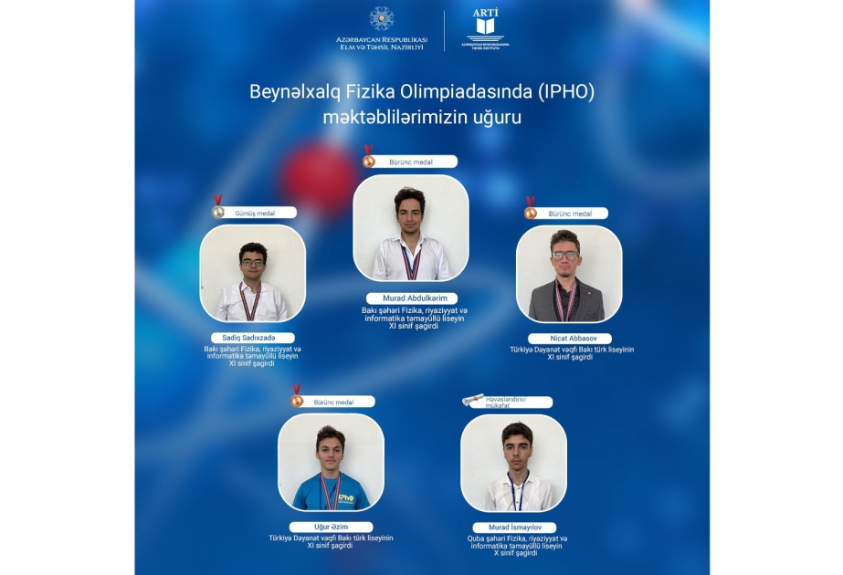 Məktəblilərimiz Beynəlxalq Fizika Olimpiadasında uğurla çıxış ediblər