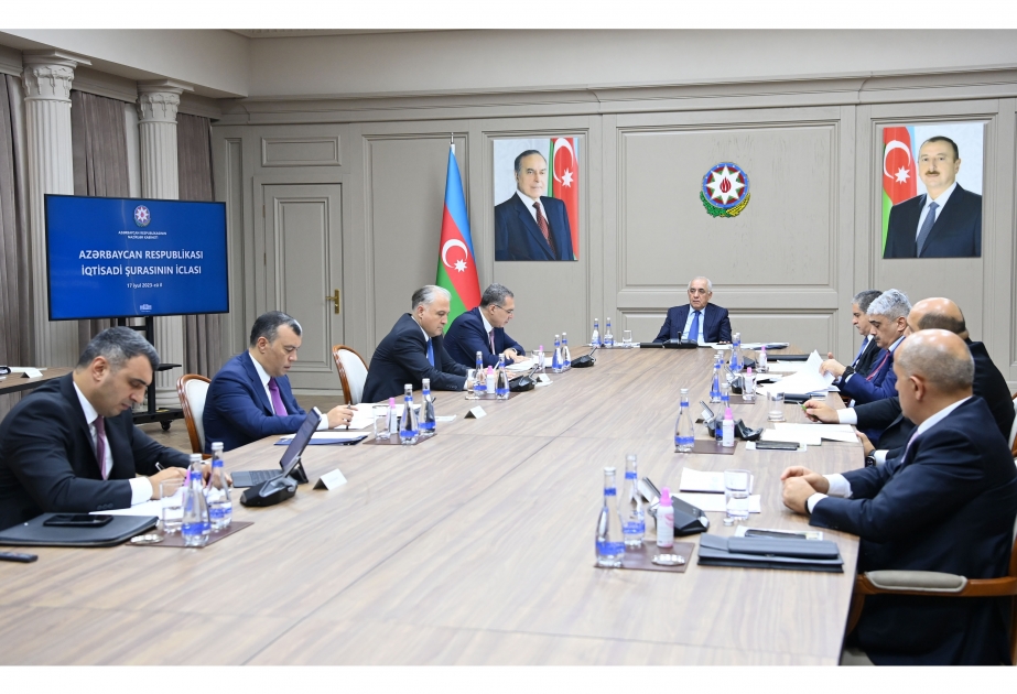 Azərbaycan Respublikasının İqtisadi Şurasının növbəti iclası keçirilib