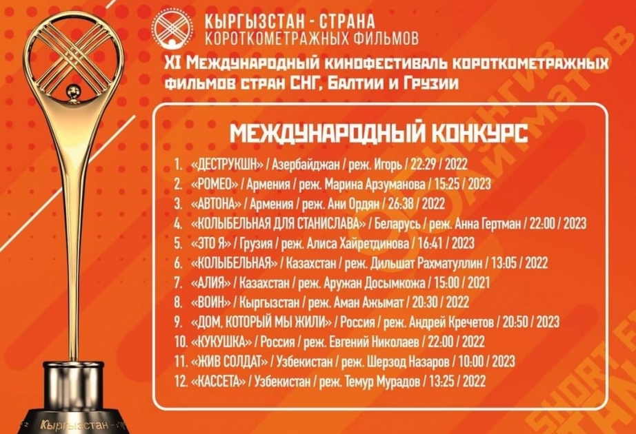 Azərbaycan Qırğızıstandakı Beynəlxalq qısametrajlı film festivalında təmsil olunacaq