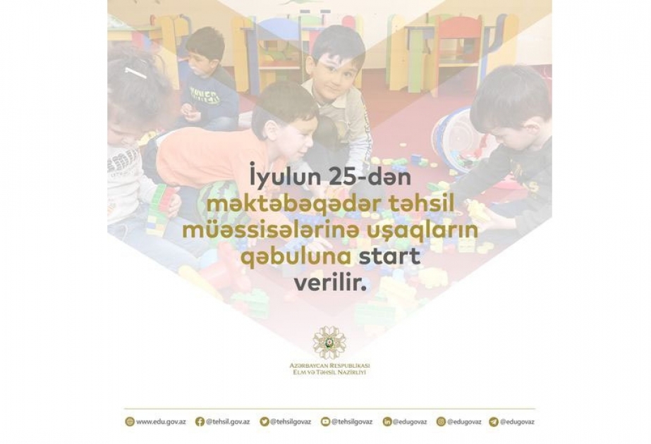 Bağçalara qəbul başlayır
