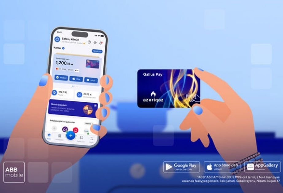® Təmassız “Azəriqaz” ödənişləri indi “ABB mobile”da