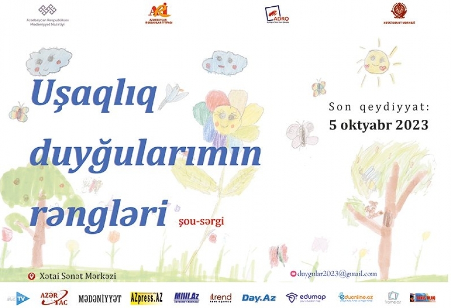 “Uşaqlıq duyğularımın rəngləri” adlı sərgiyə əsər qəbulu davam edir
