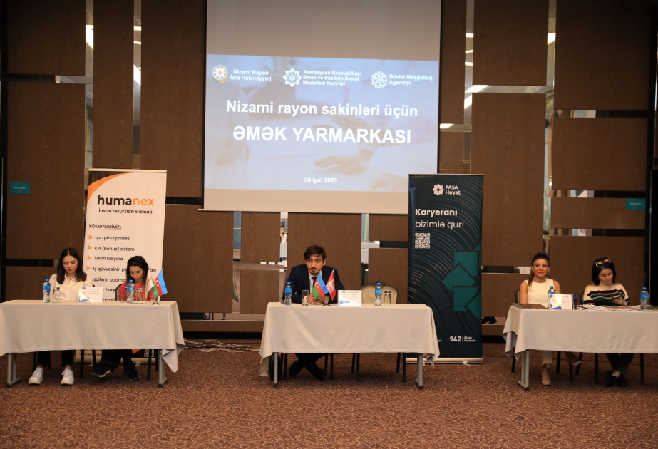 Nizami rayonunda keçirilən əmək yarmarkası 412 yeni iş yeri təqdim edilib