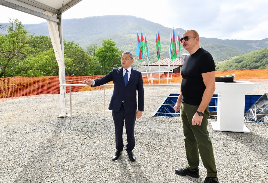 Choucha : Le président Aliyev prend connaissance des travaux à réaliser dans le village de Dachalty VIDEO