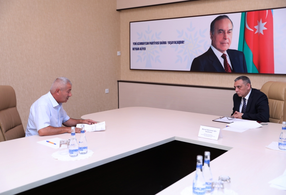 Səfərbərlik və Hərbi Xidmətə Çağırış üzrə Dövlət Xidmətinin rəisi Şamaxıda vətəndaşları qəbul edib VİDEO