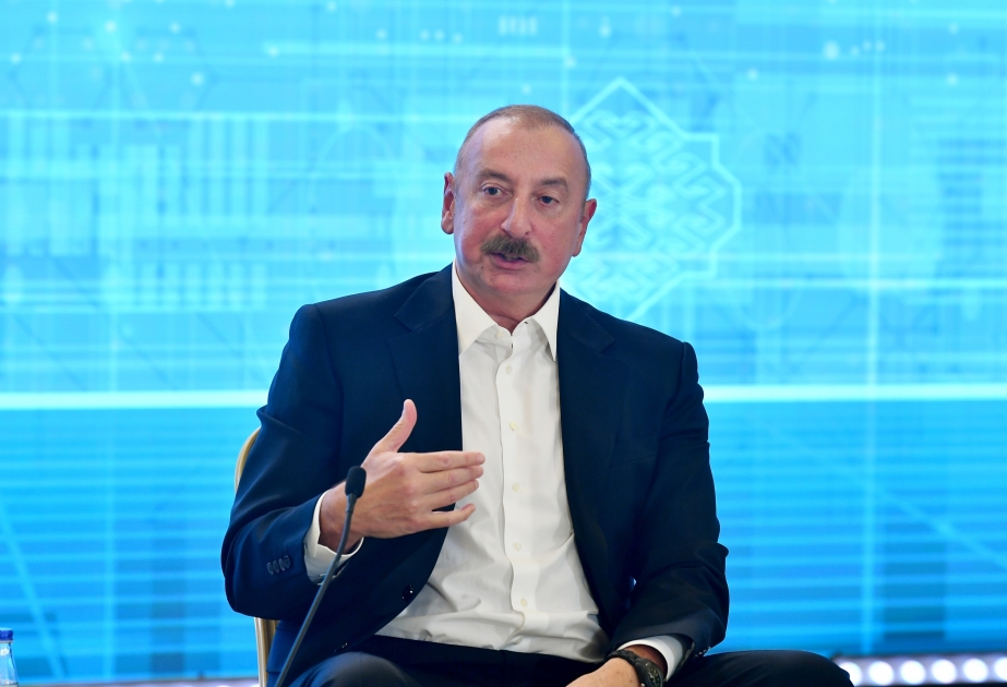 President Ilham Aliyev spoke about Trans-Caspian Gas Pipeline project at Global Media Forum