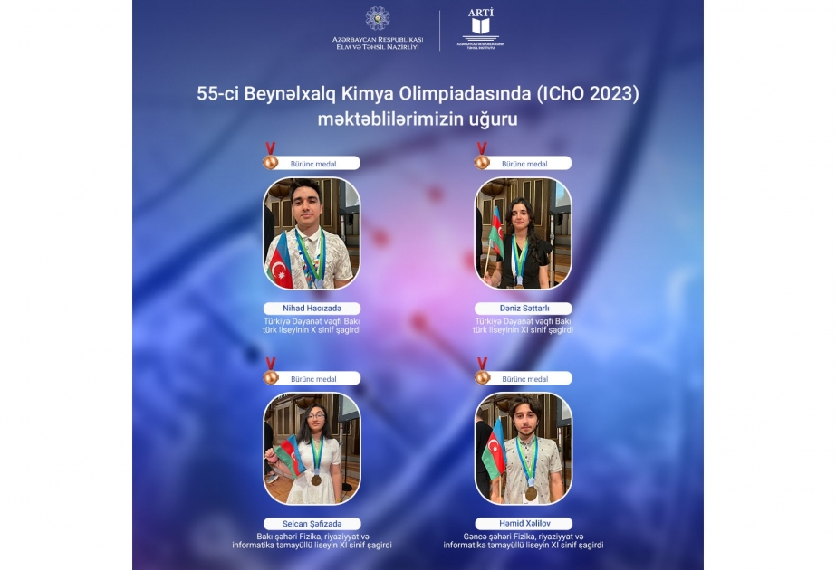 Beynəlxalq Kimya Olimpiadasında məktəblilərimiz 4 medal qazanıb