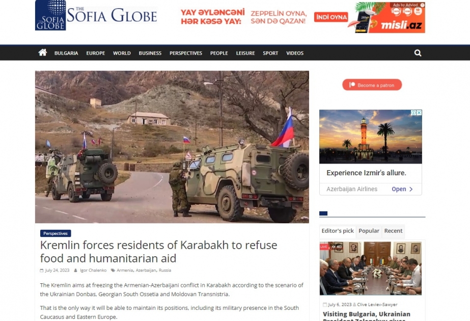 Зарубежные СМИ разоблачают ложь о «гуманитарной катастрофе» в Карабахе