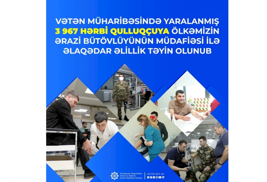 Vətən müharibəsində yaralanmış dörd minədək hərbçiyə əlillik təyin edilib