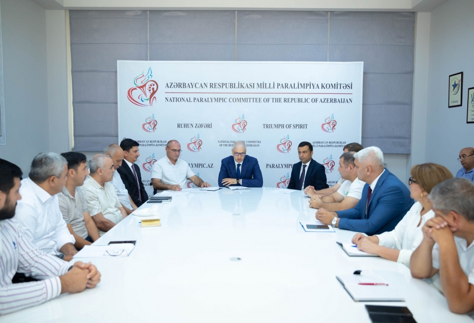 Azərbaycan Milli Paralimpiya Komitəsinin prezidenti baş məşqçilərlə görüşüb